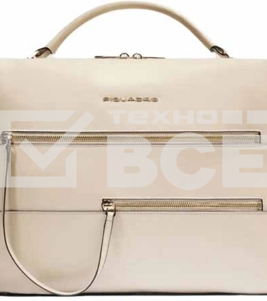 Деловая сумка женская Piquadro Patricia CA6774W140/BE с отделением для ноутбука 14' бежевая натур.кожа