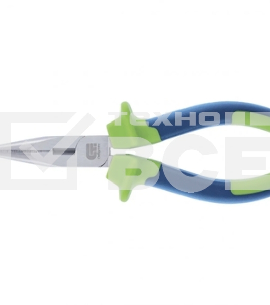 Длинногубцы Сибртех прямые,160 мм, двухкомпонентные рукоятки