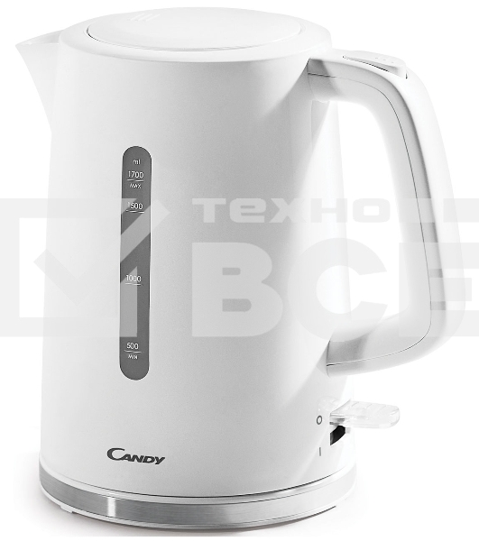 Чайник электрический Candy QA00A1M00RU 1.7л. 2200Вт белый корпус: пластик (CK-100)