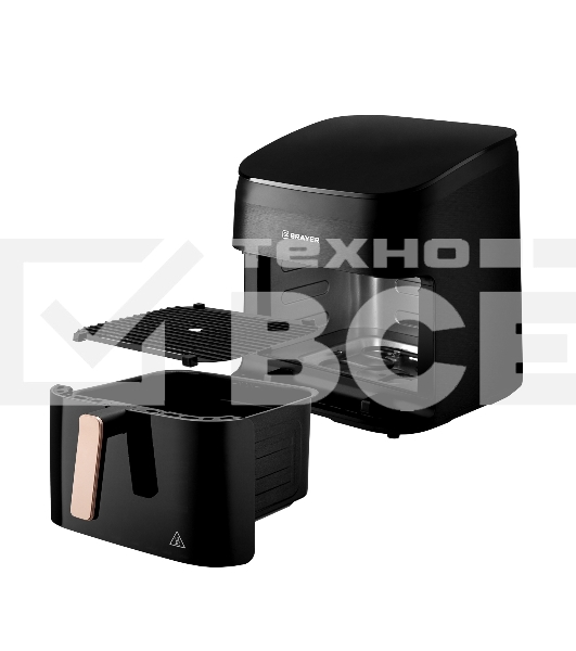 Аэрогриль Brayer BR2057 черный, 2200 Вт, 8.5 л, сенсор, 10 программ