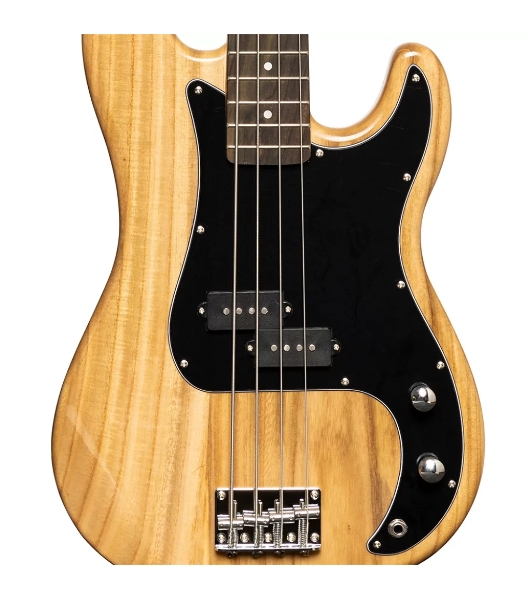 Бас-гитара STAGG SBP-30 NAT 4-х струнная форма Precision Bass, корпус павловния, гриф клен, накладка грифа палисандр, 20 ладов, мензура 867 мм, колки никелированные, бридж PB Classic, звукосниматели 1xPB, регуляторы 1x громкости, 1x тона, цвет натураль
