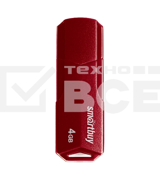 Флеш диск SmartBuy 4GB CLUE Burgundy (SB4GBCLU-BG)