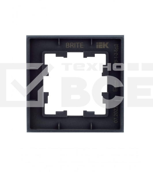 Рамка 1 -местная IEK BRITE РУ-1-2-БрД (BR-M12-G-K30) стекло дымчатый
