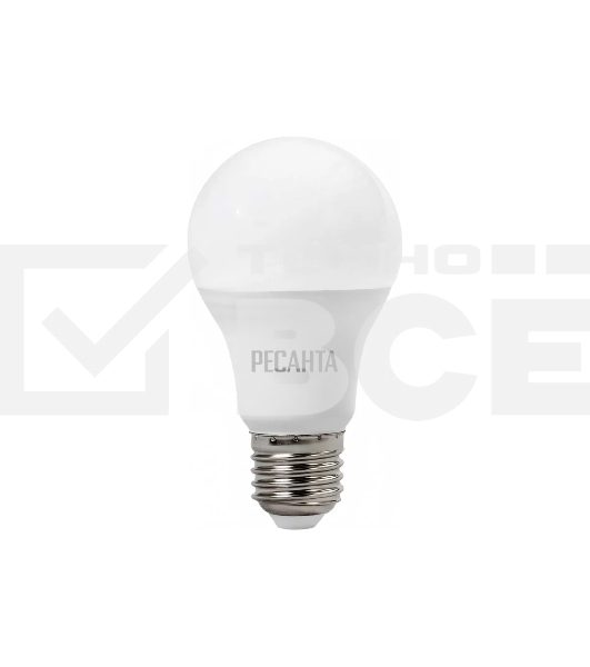 Лампа светодиодная Ресанта LL-R-A60-7W-230-3K-E27 груша, 7 Вт, тепл., Е27