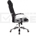 Кресло руководителя Бюрократ T-9928SL Fabric черный Italia Black, крестов. металл хром, фото19