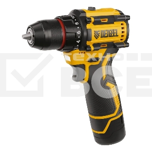 Дрель-шуруповерт Denzel CDH-BL-12, 12 В, 2 Ач, 45 Нм, бесщеточный