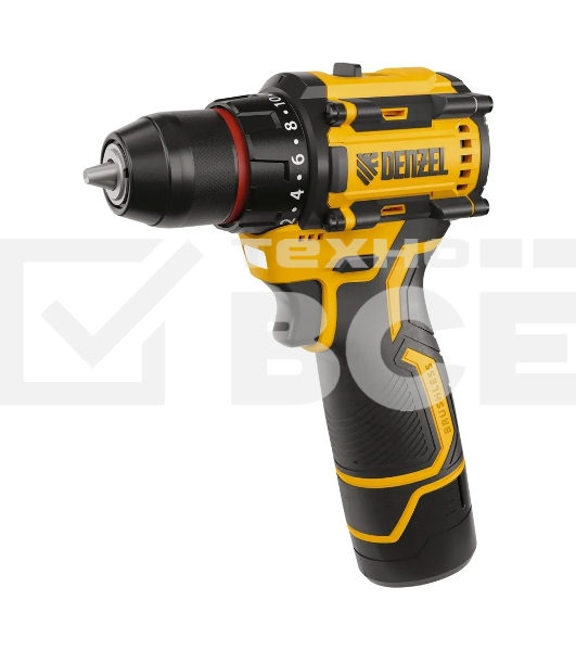 Дрель-шуруповерт Denzel CDH-BL-12, 12 В, 2 Ач, 45 Нм, бесщеточный