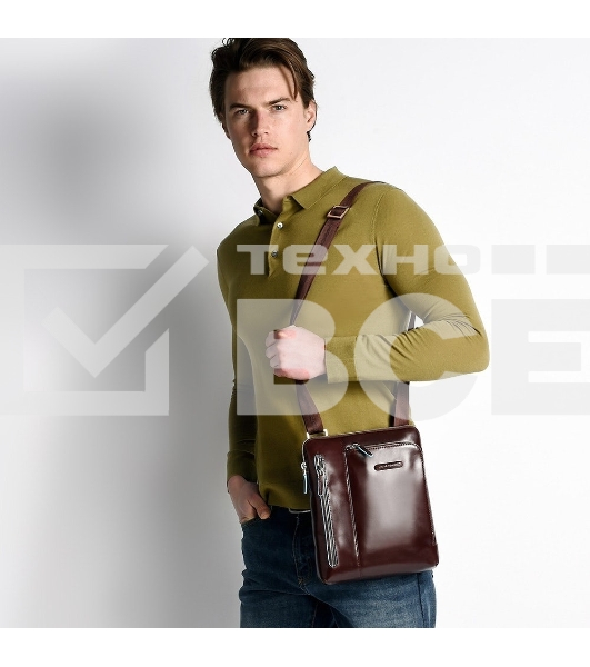 Сумка Piquadro CA1816B2/MO красный/коричневый натур.кожа