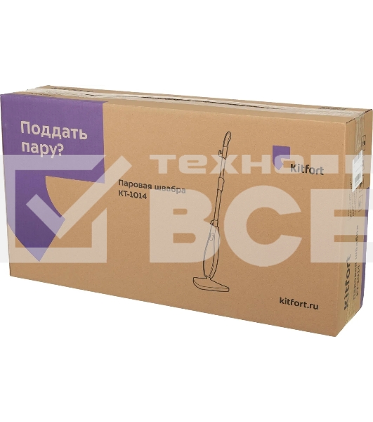 Швабра паровая Kitfort KT-1014 1300Вт золотистый/белый