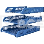 Лоток горизонтальный Deli E9209 для бумаг 268х336х118мм ассорти, фото 1