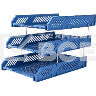 Лоток горизонтальный Deli E9209 для бумаг 268х336х118мм ассорти