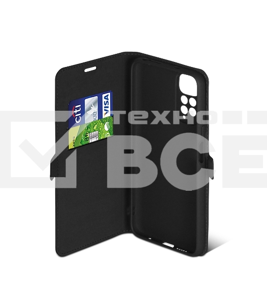 Чехол (флип-кейс) DF для Xiaomi Redmi Note 11/11s xiFlip-75 черный (DF XIFLIP-75 (BLACK))