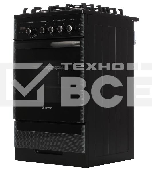 Плита газовая Gefest ПГ 5500-03 0044 черный, конфорок 4 шт, духовка 52 л, 50 см x 85 см x 58.5 см