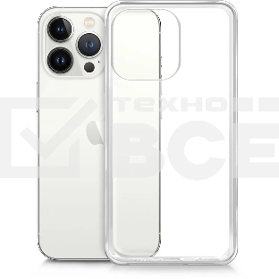 Чехол (клип-кейс) BORASCO для Apple iPhone 13 Pro, прозрачный [40438]