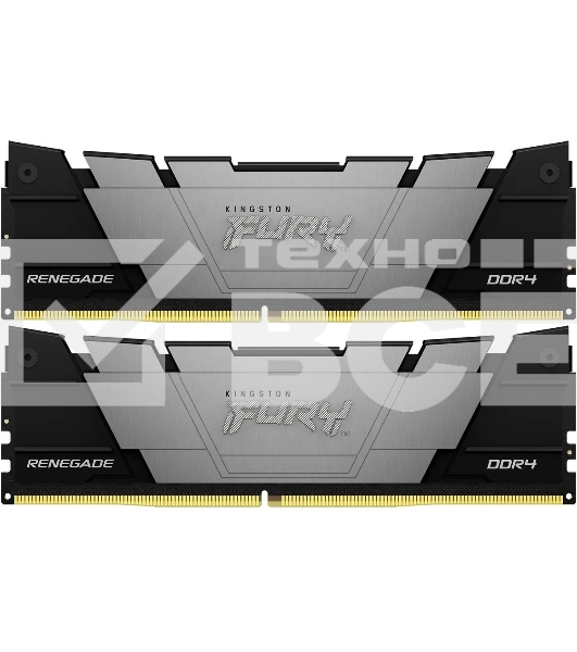 Оперативная память Kingston Fury Renegade, DDR4, 16GB (2x8GB), 3600MHz, CL16, с радиаторами, серый/черный