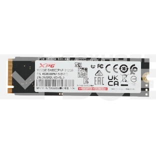 Накопитель SSD ADATA XPG GAMMIX S70 BLADE, 512Gb, PCIe 4.0 x4, M.2 2280, NVMe, R/W 7200/2600, с радиатором