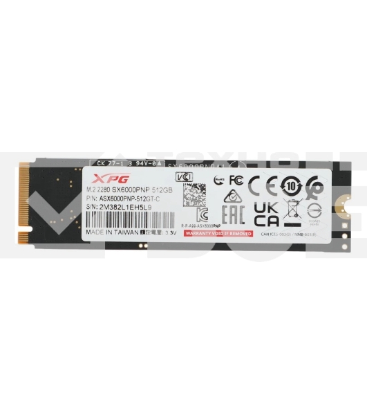 Накопитель SSD ADATA XPG GAMMIX S70 BLADE, 512Gb, PCIe 4.0 x4, M.2 2280, NVMe, R/W 7200/2600, с радиатором