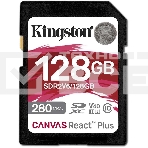 Флеш карта SDXC Kingston SDR2V6/128GB Canvas React Plus w/o adapter 128GB, фото 1
