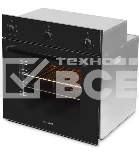 Духовой шкаф электрический Hyundai 6006.03 BG черное стекло