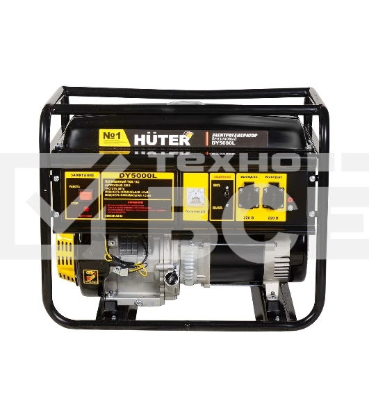 Электрогенератор бензиновый Huter DY5000L, 4.5 кВт, 70 дБ, 72 кг