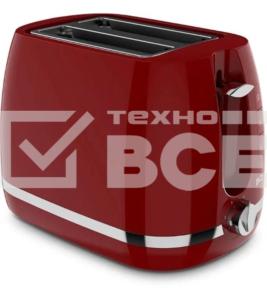 Тостер BQ T1711, 900Вт, красный