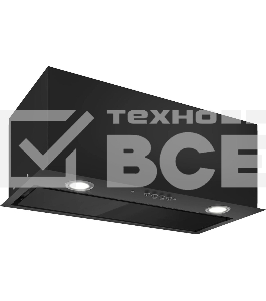 Вытяжка встраиваемая Elikor Cube 60П-1000 черный управление: кнопочное (1 мотор)