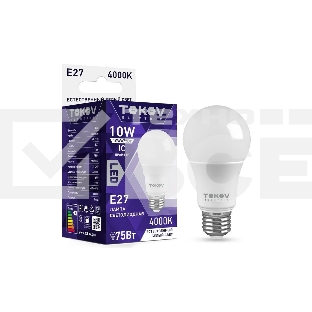 Лампа светодиодная TOKOV ELECTRIC TKE-A60-E27-10-4K 10 Вт А60 4000К Е27 176-264В