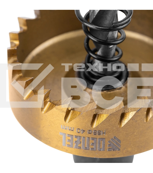 Коронка по металлу Denzel HSS, 40 мм, нитридтитановое покрытие