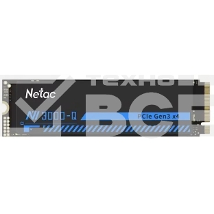 Накопитель SSD Netac NV3000 512Gb M.2 2280, PCI-E 3.0 x4, 3D NAND, 3000/1200MBs, NVMe, heatsink