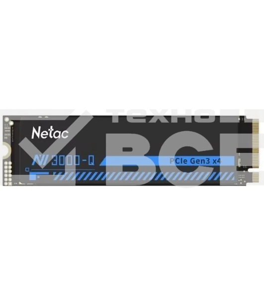 Накопитель SSD Netac NV3000 512Gb M.2 2280, PCI-E 3.0 x4, 3D NAND, 3000/1200MBs, NVMe, heatsink