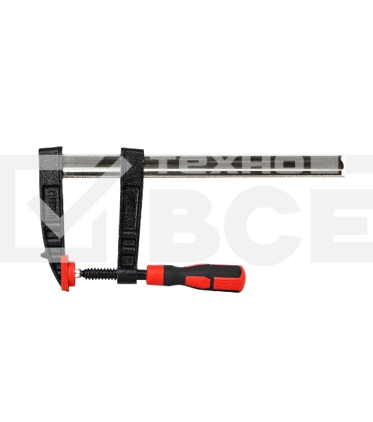 Струбцина F-образная усиленная Deli DL110830Z 300x80 мм, макс. усилие зажима 3000N, резьба 14мм