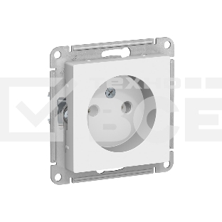 Механизм розетки 1-м СП AtlasDesign без заземл. 16А белый, SchE ATN000141