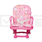 Стульчик для кормления BQ BCH012 Unicorns. Стульчик-бустер BQ BCH012. Гипоалергенные безопасные материалы/Съемный чехол из экокожи. Удобный, устойчив к загрязнению и легко моется/Съемная столешница/Безопасность малыша: устойчивая конструкция, нескользящие, фото2