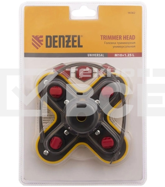 Головка триммерная универсальная гайка Denzel М10х1,25 левая 96362
