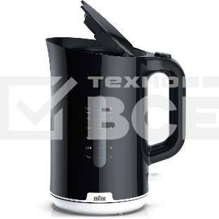 Чайник электрический Braun WK1100BK 1.7л. 2200Вт черный (корпус: пластик)