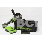 Угловая шлифовальная машина Greenworks 24В, аккумуляторная Greenworks (В комплекте с АКБ 2Ач. и ЗУ) [3200207UA], фото5