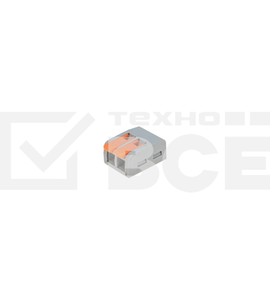 Универсальная клемма Rexant СМК 222-612/221-612, 2-проводная серый 0,5-4/6 мм² (50 шт/уп)