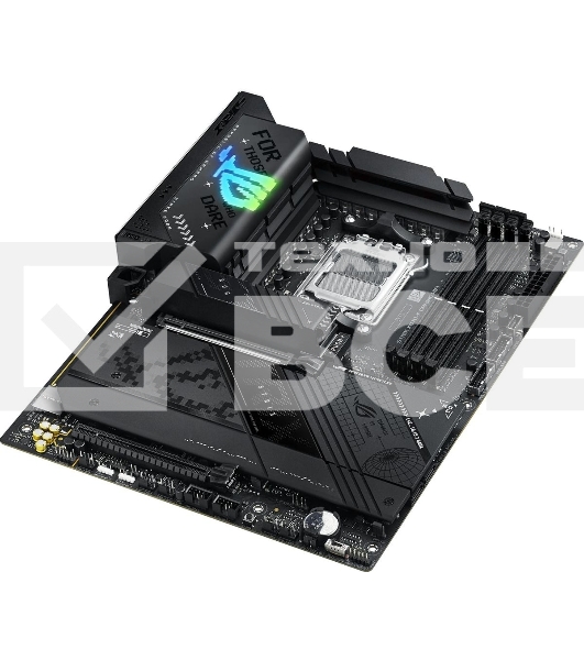 Материнская плата ASUS ROG STRIX X870-F GAMING WIFI, AM5, AMD X870, 4xDDR5, 2xSATA, 4xM.2, 1xPCI-E 5.0 x16, 1xPCI-E 4.0 x4, 1xHDMI, 1xDP, 2xUSB-C USB4, 1xUSB-C 10Gbps, 5xUSB-A 10Gbps, 4xUSB-A 5Gbps, 1x 2.5Gb LAN, 2x3.5 мм, 7.1, ATX