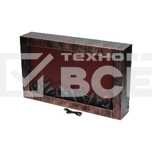 Светодиодный камин Neon-night Ретро с эффектом живого огня 60,3х11х36,8см, работает от батареек 3хС (в комплект не входят) или от USB (в комплекте), бронзовый