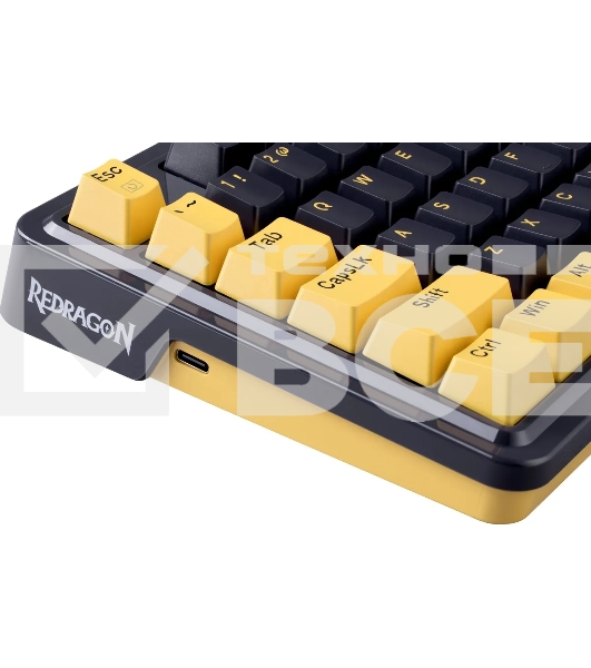Клавиатура Redragon Elf (71664) проводная, USB, черный/фиолетовый