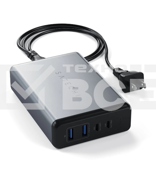 Сетевое зарядное устройство Satechi ST-TC108WM 108W Pro Type-C PD. серый космос