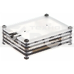 Корпус Qumo, 9-слойный акриловый + вентилятор, Raspberry Pi 4 , black transparent(RS041), фото 1
