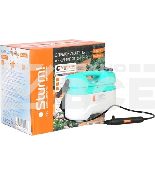 Опрыскиватель Sturm! GS8205 аккум. наплеч. 4л голубой