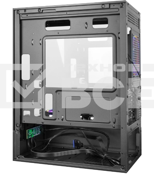 Компьютерный корпус Ginzzu CL475 mATX FAN 3*12LC4 передняя панель Стекло