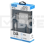 Сетевое зарядное устройство Maxvi CHL-242L 2хUSB 2.4A + литой кабель Lightning 1.2м, белый, фото2