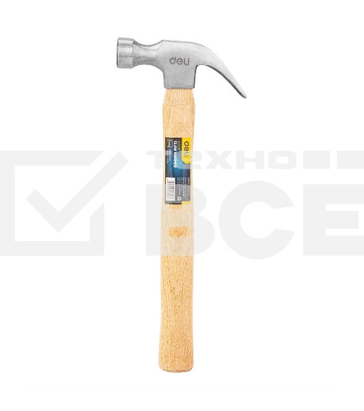 Молоток-гвоздодер Deli DL5250 500 гр Технические характеристики: 500 г. Длина: 330 мм. Деревянная рукоять
