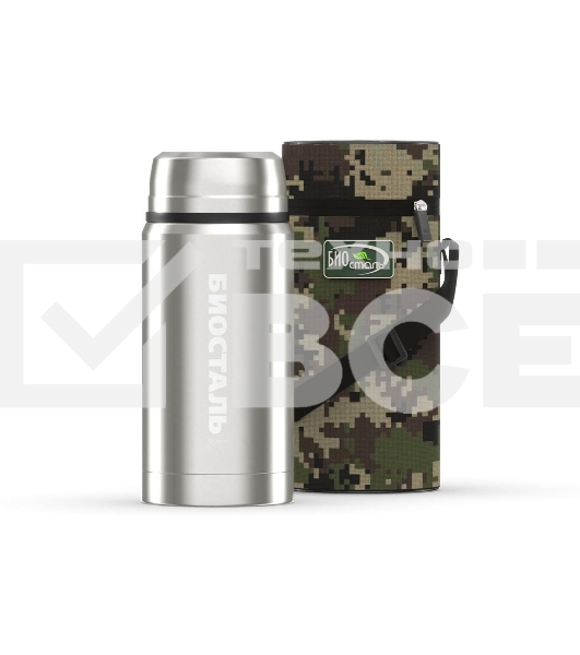 Термос BIOSTAL NTS-750B ОХОТА ш/г, суповой с ложкой, с термочехлом