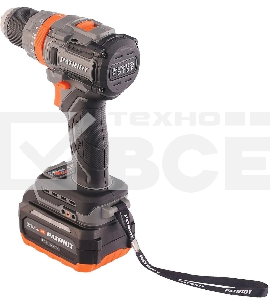 Дрель-шуруповерт Patriot BR 216UES, 21 В, 2 Ач, 85 Нм, бесщеточный
