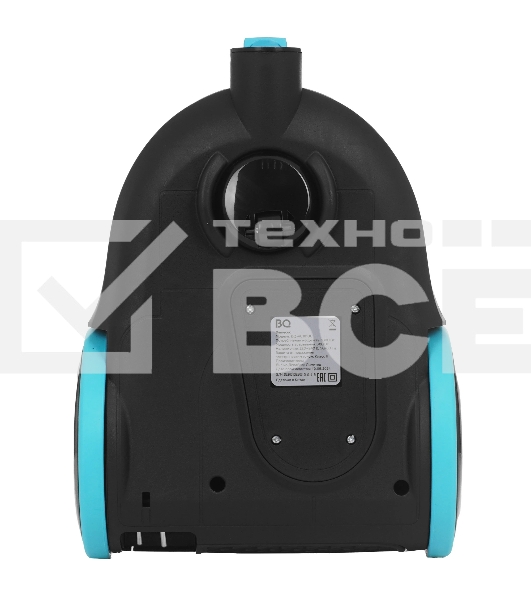 Пылесос BQ VC1810C черный/голубой, 380/1800 Вт, уборка сухая, пылесборник циклон 2.5 л
