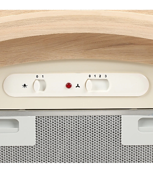 Вытяжка каминная Elikor Ротонда 60П-650-П3Л бежевый/дуб, 60 см, 650 куб. м/ч, 60 дБ